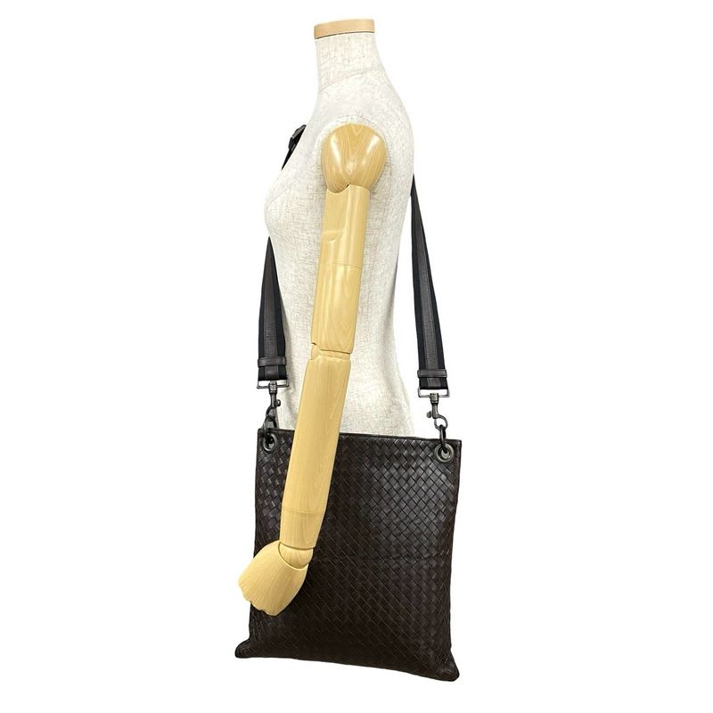 Bottega Veneta Intrecciato Leather Shoulder Bag Sacoche
