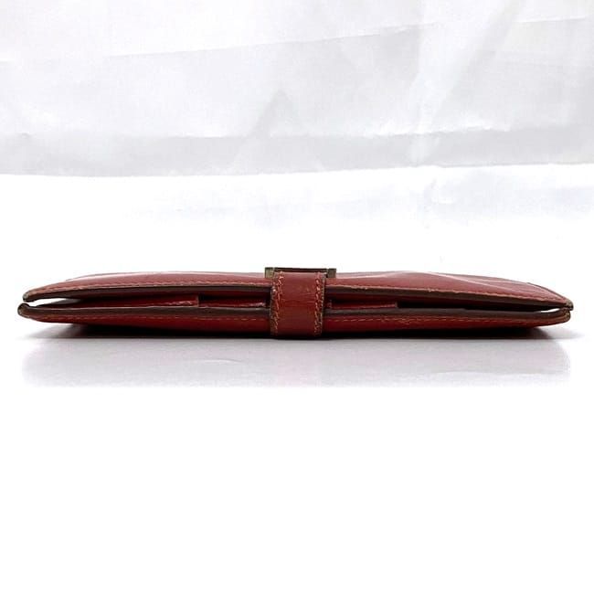 Hermes Bifold Long Wallet Bearn Red Leather — view 4