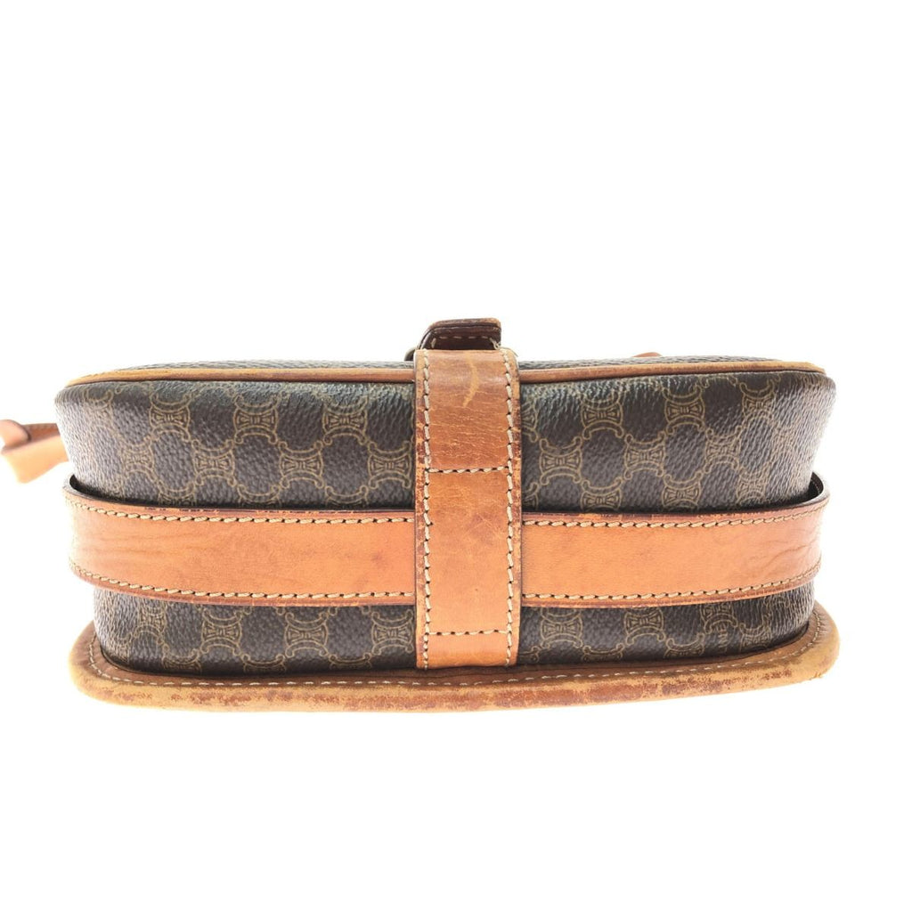 Celine Shoulder Bag Crossbody Macadam Pattern Vintage M92 Brown — view 4
