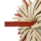 Hermes Carmen Bicolor Agnomiro Silver Hardware Orange Beige Key Ring 0580 — view 4