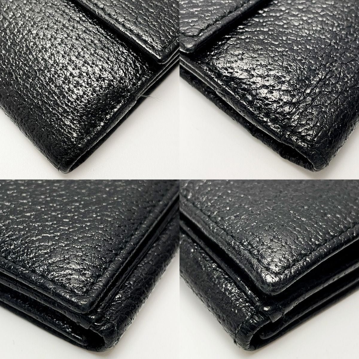 Gucci Bifold Long Wallet 035 1408 2097 Black Pigskin Leather Silver — view 8