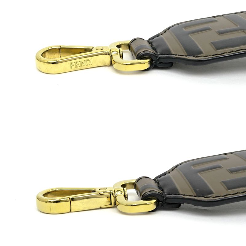 Fendi Strap Mini Shoulder Brown Black Cuff Leather 8 Av105 — view 6