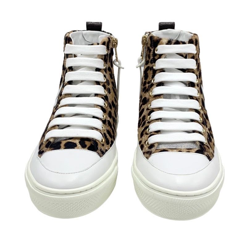 Louis Vuitton Stellar Line Sneakers Shoes Harako Leather Brown White — view 2