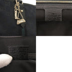 Gucci Sherry Line GG Canvas Black Tote Bag Green 0090 — view 9