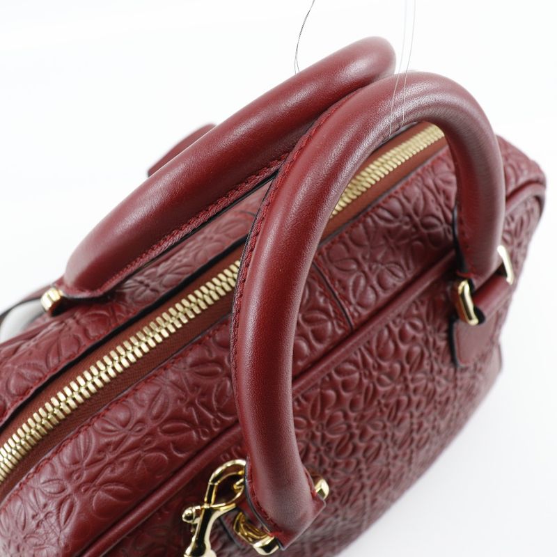 Loewe Amazona 75 Repeat Anagram 2-Way Shoulder Calf Red Handbag — view 4
