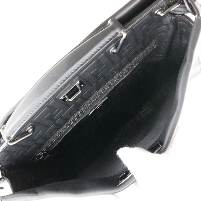 Fendi Peekaboo Celia 2-Way Shoulder Calf Black Business Bag — view 7