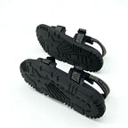 Christian Dior Sandals Shoes Lambskin Black Logo Rhinestone Velcro Strap Sports — view 6