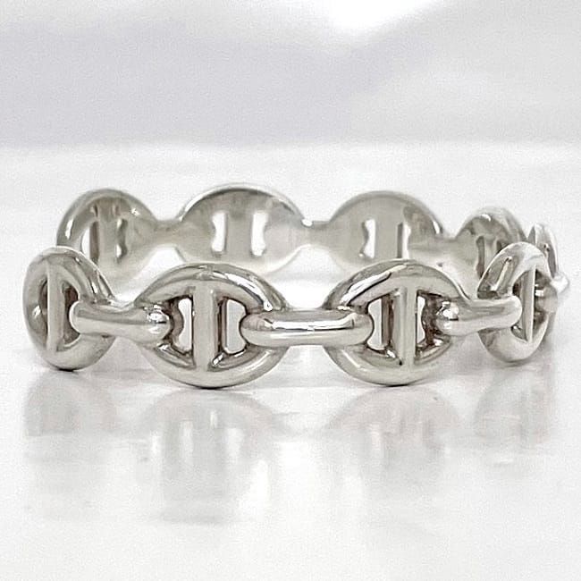 Hermes Bangle Ancienne Silver Chaine D'ancre — view 3