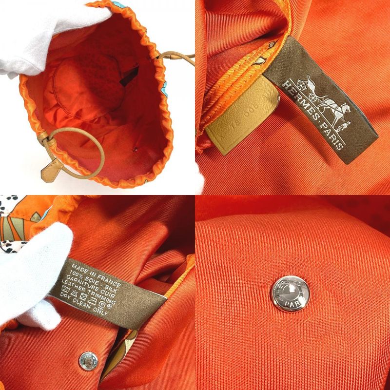 Hermes Pouch Musardine Pochon Silk Orange — view 9