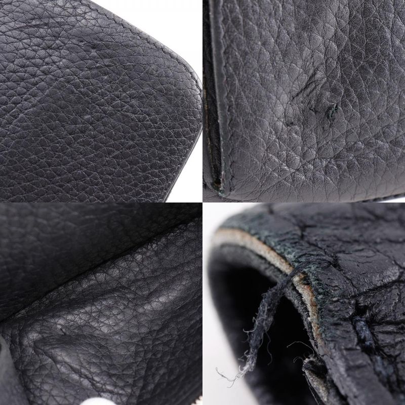 Hermes Dogon Long Taurillon Clemence Black P Wallet — view 9