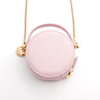 Prada Pouch Pink Gold Triangle Logo Saffiano Leather Mini Charm