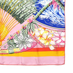 Hermes Rectangle Aloha Pink 100% Silk Scarf Large Accessory — view 6