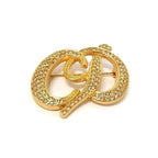 Dior Vintage Rhinestone Pin Brooch Pin Badge Gold