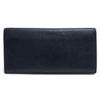 Dior Homme Long Wallet Men Leather Navy Blue CD Logo with Coin — view 2
