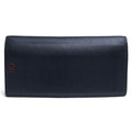 Dior Homme Long Wallet Men Leather Navy Blue CD Logo with Coin