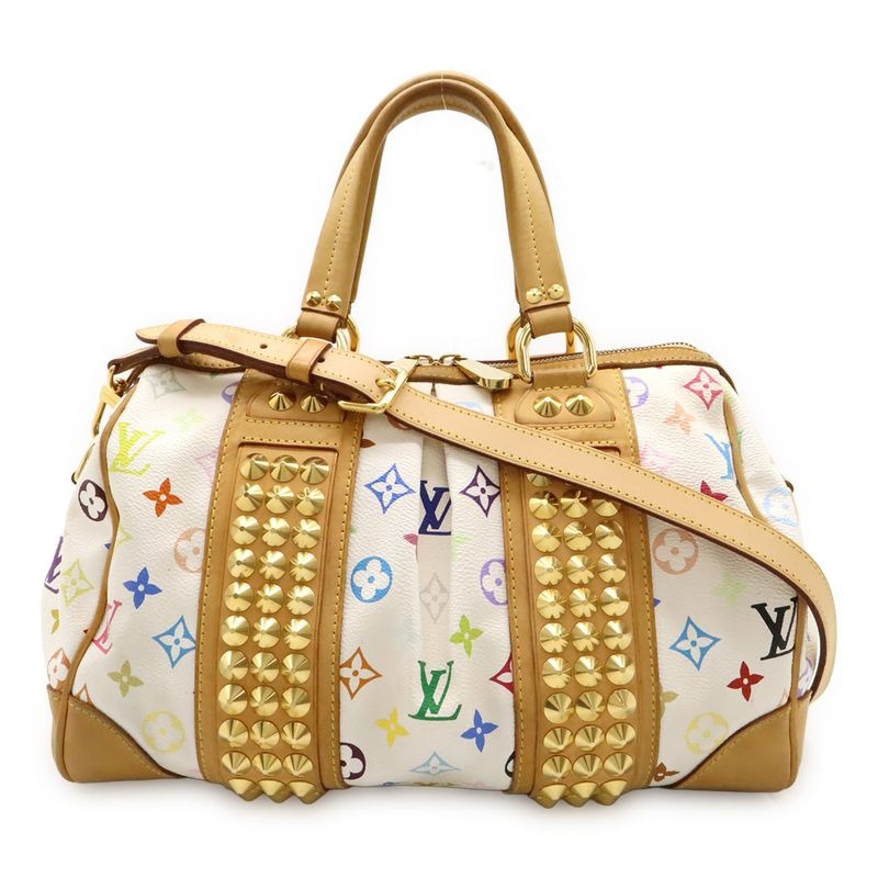 Louis Vuitton Monogram Multicolor Courtney MM Boston Bag Handbag 2-Way