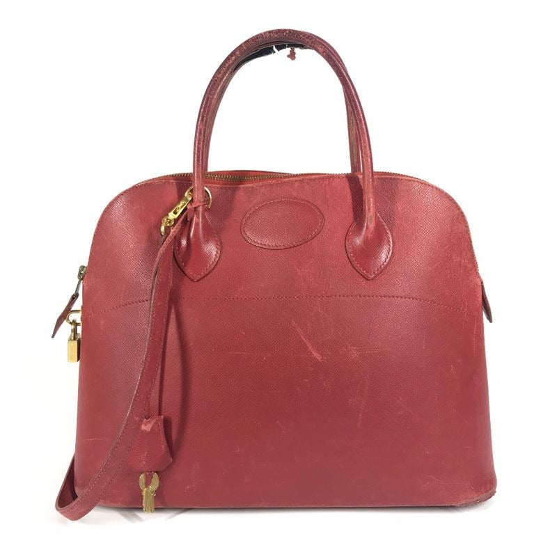 Hermes Handbag Bolide 35 Courchevel Red — view 2