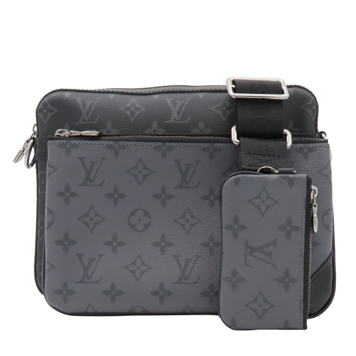 Louis Vuitton Trio Messenger Shoulder Bag Black Monogram Eclipse Reverse