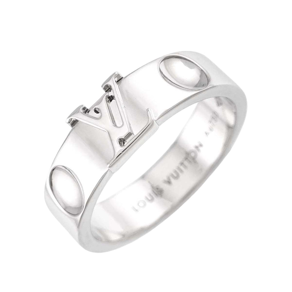 Louis Vuitton Empreinte LV 53 Ring 18k White Gold