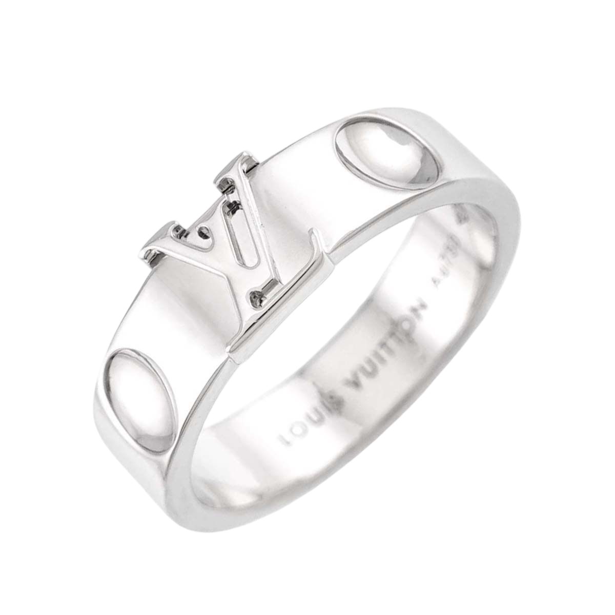 Louis Vuitton Empreinte LV 53 Ring 18k White Gold