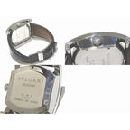 Bvlgari Ashoma Automatic Watch Date Silver Ss Black Dial Cles — view 2