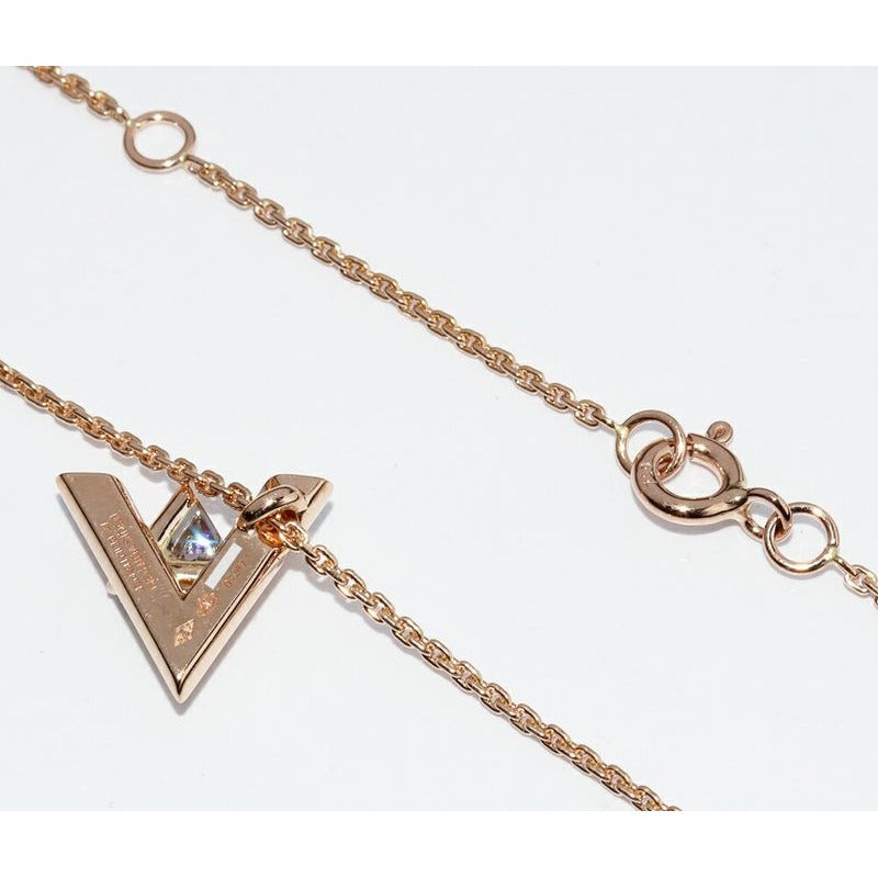 Louis Vuitton Pendant Necklace 18K Pink Gold Diamond — view 5