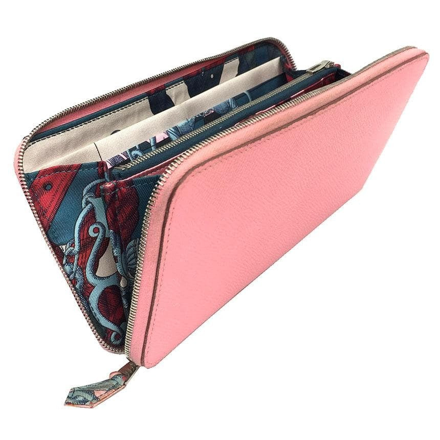 Hermes Azap Long Silkyne Wallet Pink