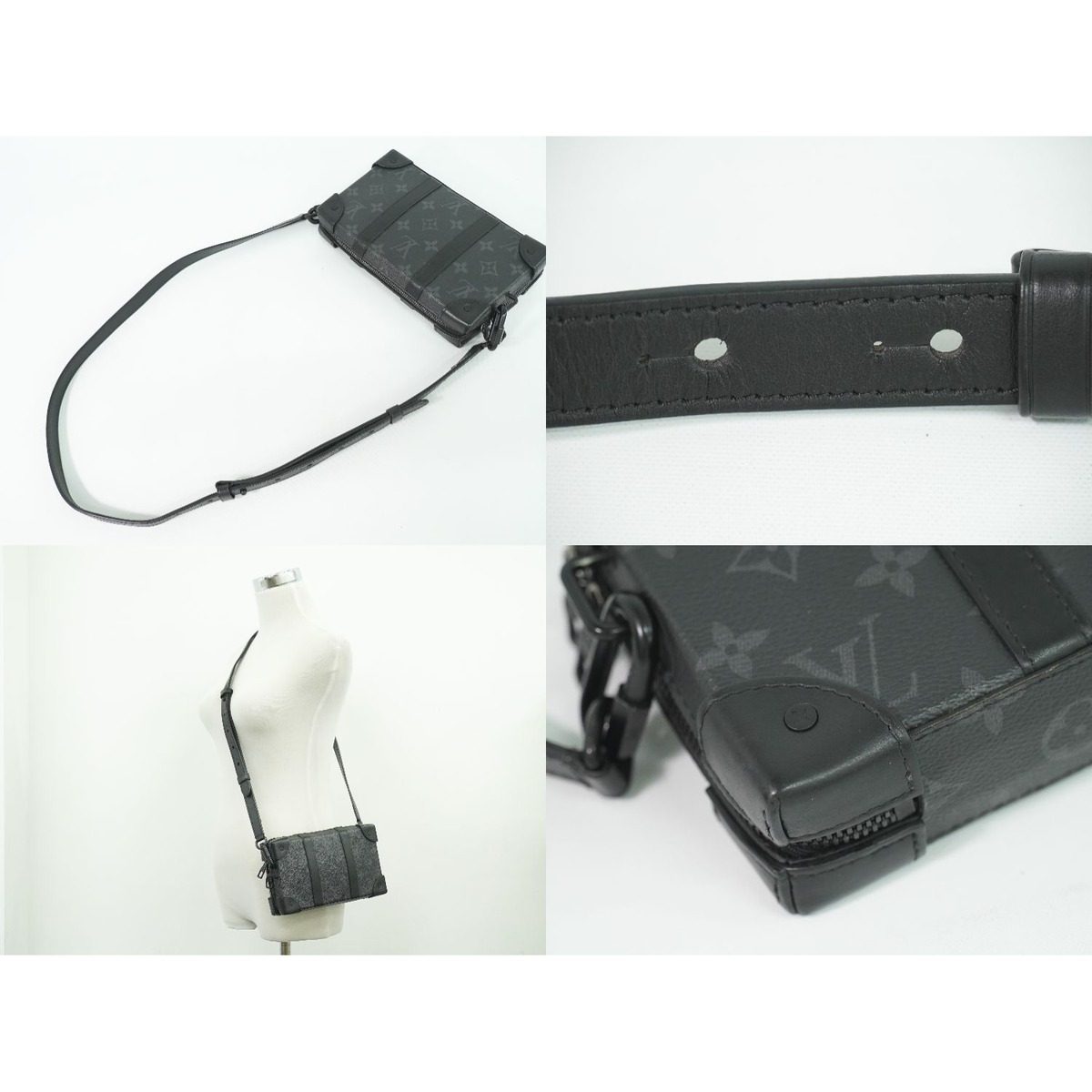 Louis Vuitton LV Soft Trunk Wallet Monogram Eclipse Shoulder Black — view 6