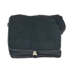 Prada Tessuto Triangle Logo Plate Black Silver Hardware V166 Shoulder Bag
