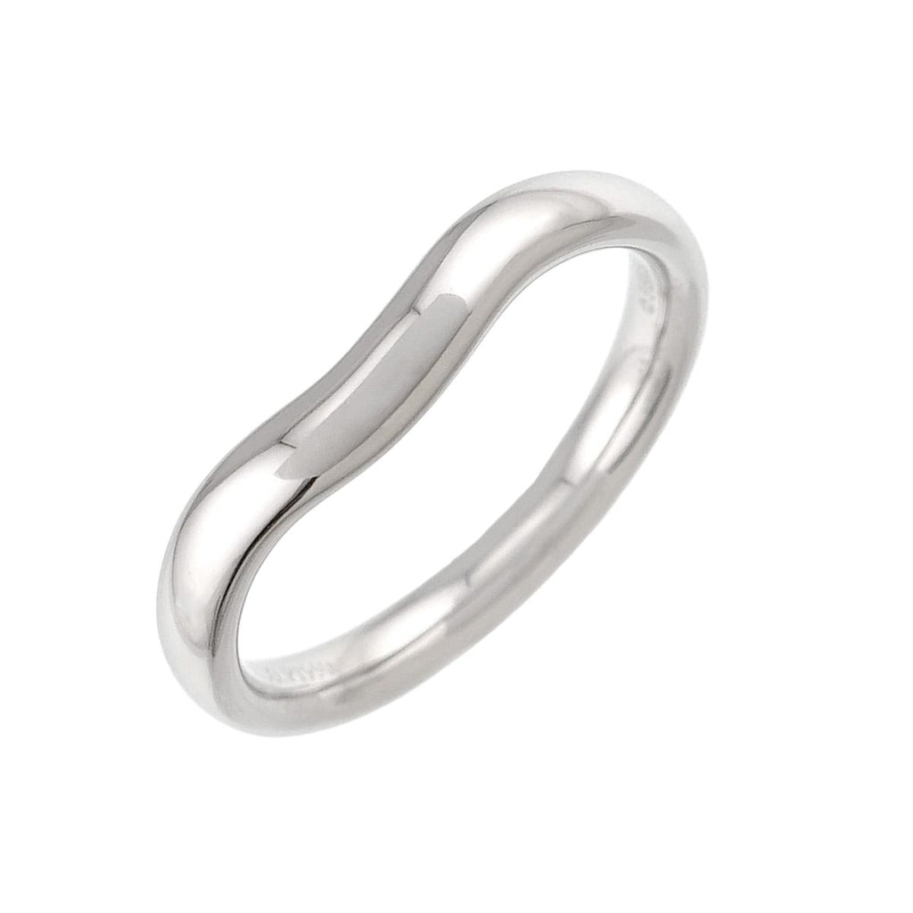 Tiffany & Co Curved Band Ring Pt Platinum
