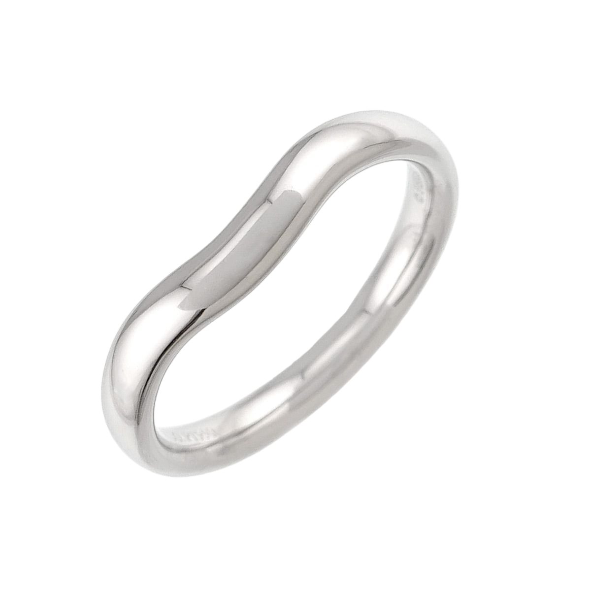 Tiffany & Co Curved Band Ring Pt Platinum