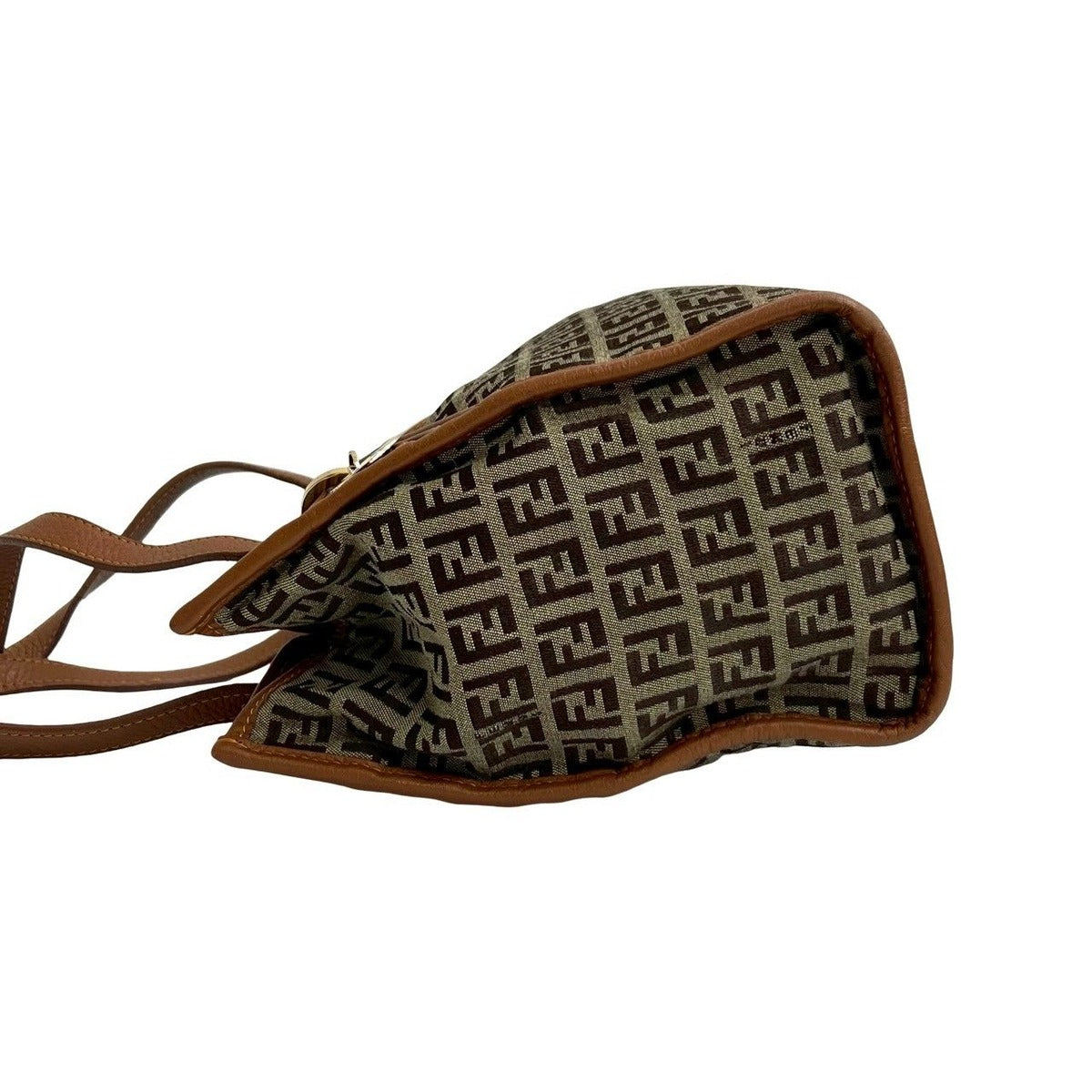 Fendi Zucchino FF Pattern Logo Canvas Leather — view 5