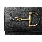 Gucci Wallet Trifold Horsebit Black Leather Compact — view 4