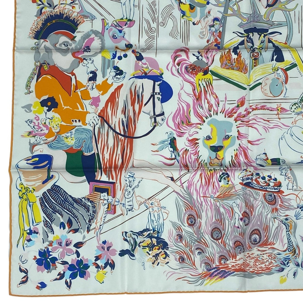 Hermes Silk Carre 90 Emile Et Une Nuit Emile's Night Scarf — view 4