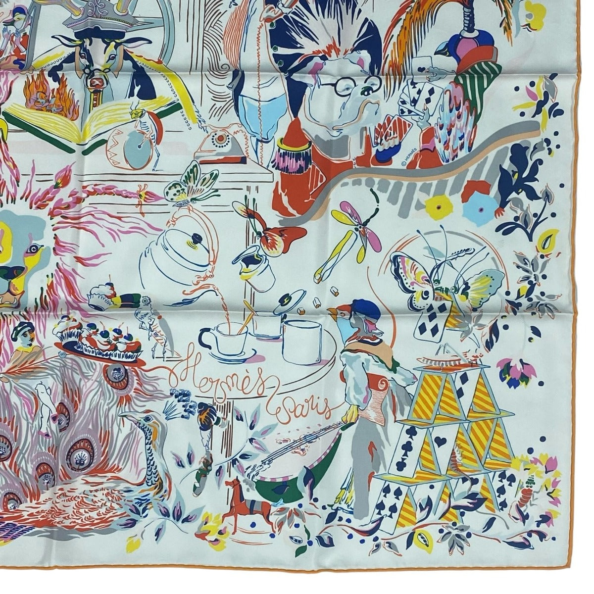 Hermes Silk Carre 90 Emile Et Une Nuit Emile's Night Scarf — view 5