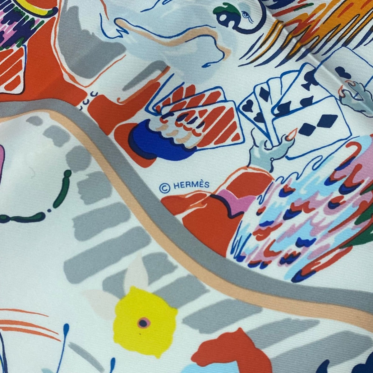 Hermes Silk Carre 90 Emile Et Une Nuit Emile's Night Scarf — view 6