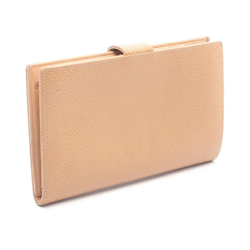 Chanel Bifold Wallet CC Logo Beige Leather Long Mouth — view 2