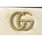 Gucci Wallet Long GG Marmont Quilted Leather White Navy — view 3