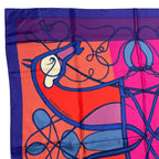 Hermes Carre 140 Scarf Silk Large Coup de Fouet Whip Purple — view 3