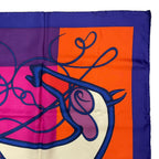 Hermes Carre 140 Scarf Silk Large Coup de Fouet Whip Purple — view 4