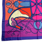 Hermes Carre 140 Scarf Silk Large Coup de Fouet Whip Purple — view 5