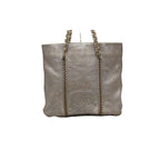 Chanel 10 Line CC Logo Gold Leather Tote