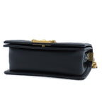 Chanel Boy Black Gold Caviar Leather 20 Small Chain Shoulder Bag — view 3