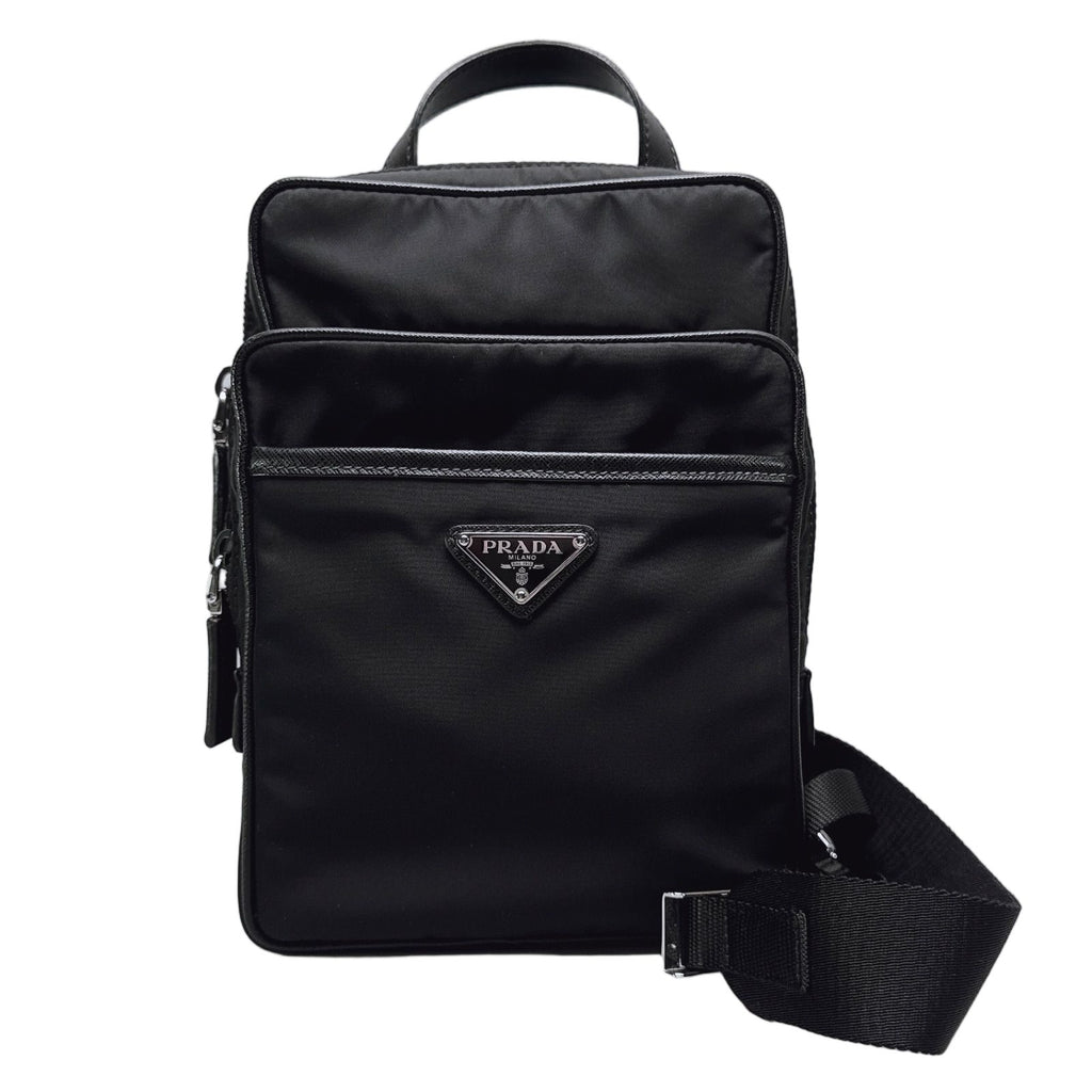 Prada Re-Nylon Shoulder Bag Triangle Logo Black