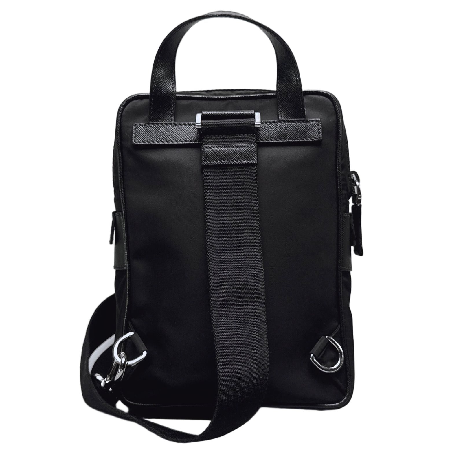 Prada Re-Nylon Shoulder Bag Triangle Logo Black — view 2