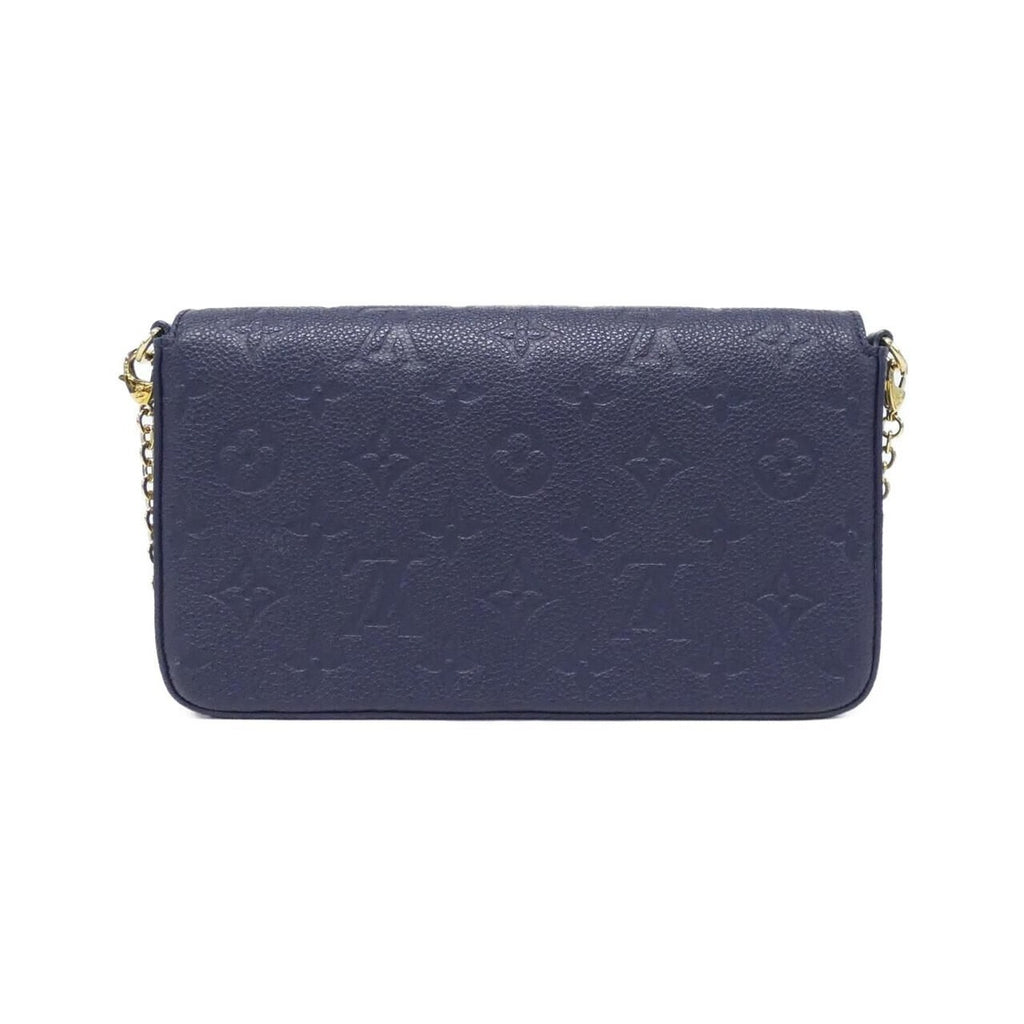 Louis Vuitton Monogram Empreinte Pochette Felicie Shoulder Bag Navy Blue — view 2
