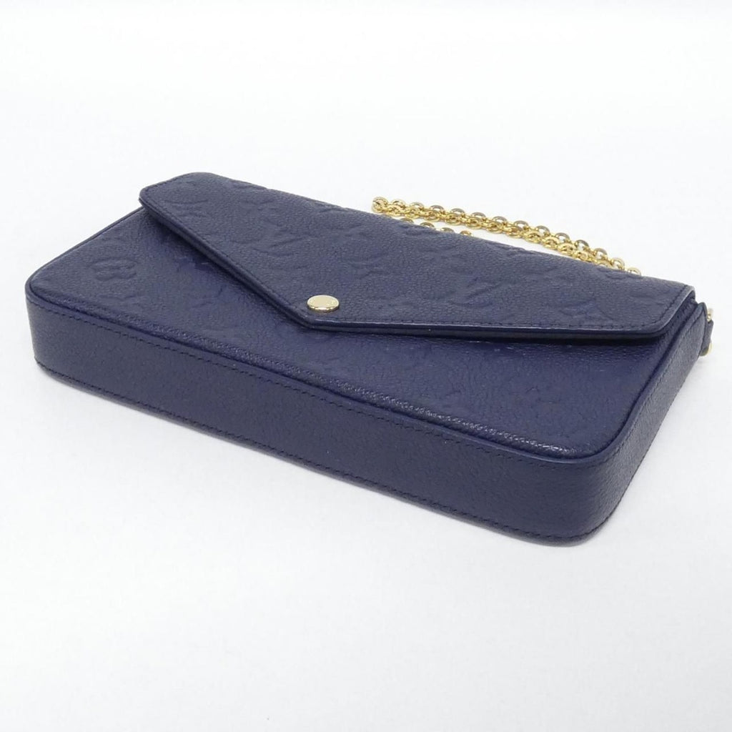 Louis Vuitton Monogram Empreinte Pochette Felicie Shoulder Bag Navy Blue — view 3