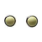 Hermes Eclipse Pierced Earrings Silver and White on Both Ears — view 4