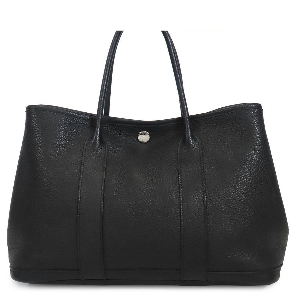 Hermes Garden Party TPM Black Silver Negonda Tote Bag