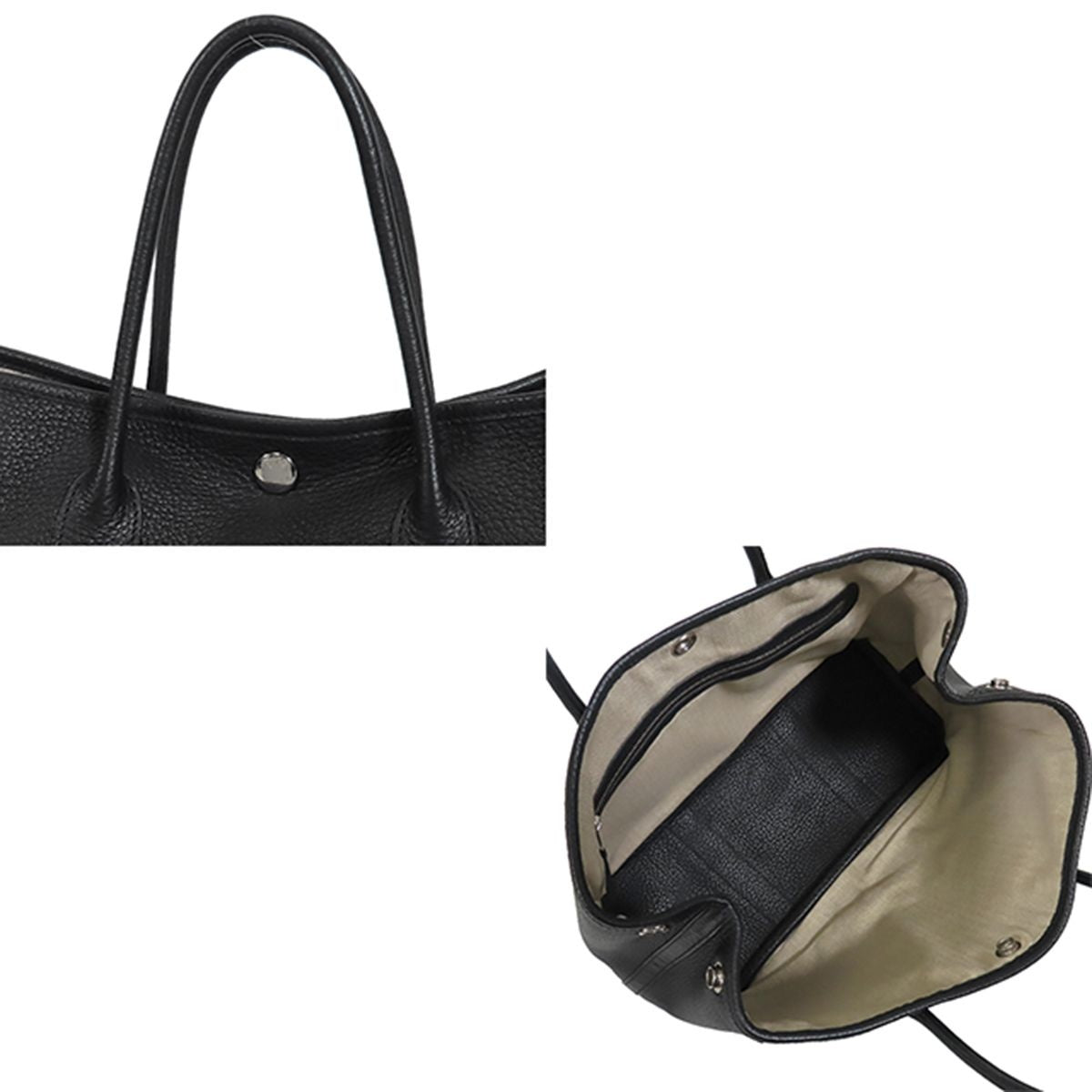 Hermes Garden Party TPM Black Silver Negonda Tote Bag — view 4